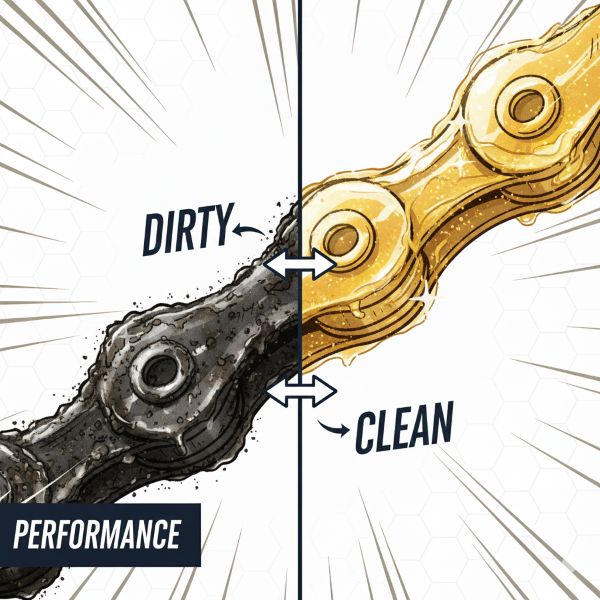 Fahrradkette Tiefenreinigung und Heisswachs Behandlung Veloteria