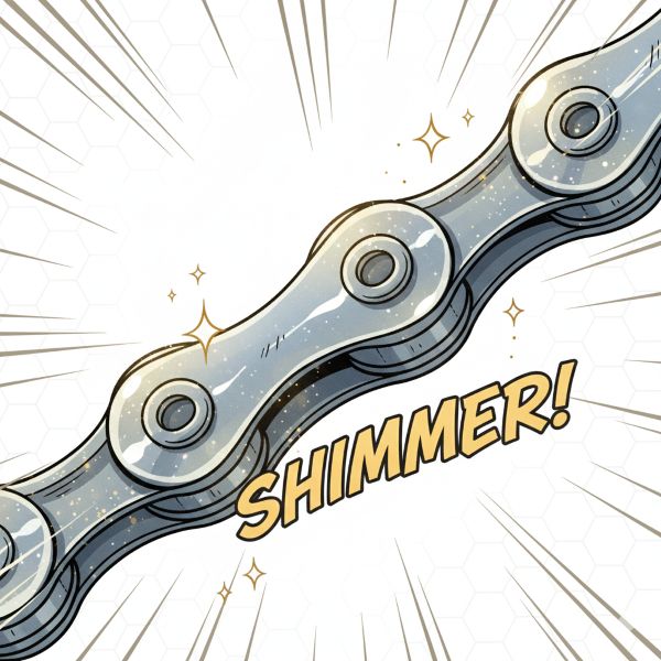 Neue Fahrradkette mit Heisswachs versiegelt ohne Fabrikfett